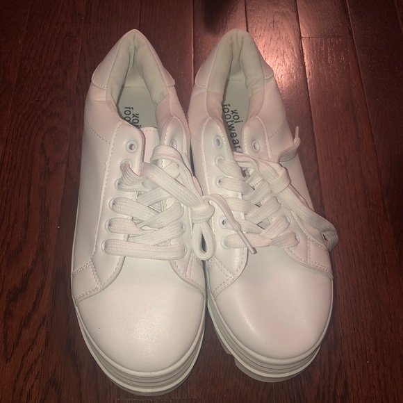 white platform sneakers nasty gal